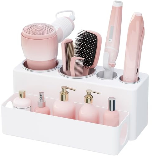 Lifewit Hair Dryer Holder Countertop Tool Organizer with 4 cups