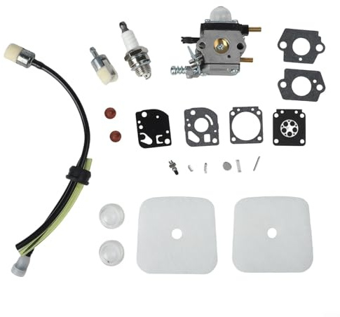 Vergaser für 2-Takt Gartenfräse 7222 7225 Ersatzteile für TC-210 TC-210i Pinne Kultivator mit Kraftstoffschlauch Filter Luftfilter Dichtung Reparatursatz
