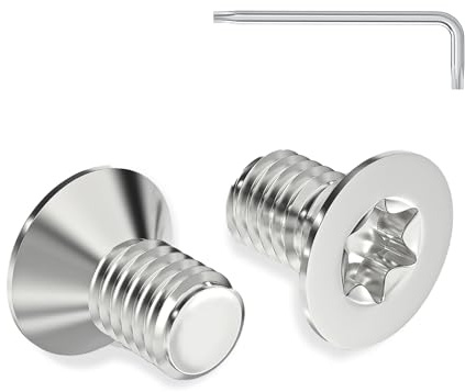 Zuyya 20 Stück M4 x 6 mm Senkschrauben Torxantrieb Edelstahl A2 Schrauben Vollgewinde mit Torx Schlüssel