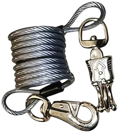 Ranley Cabestro De Cuerda para Caballos | Diseño Espiral Ajustable con Absorción De Impacto para Mascotas - Cuerdas De Guía para Caballos | para Animales De Exterior Ganado Aves Establo Y Patio