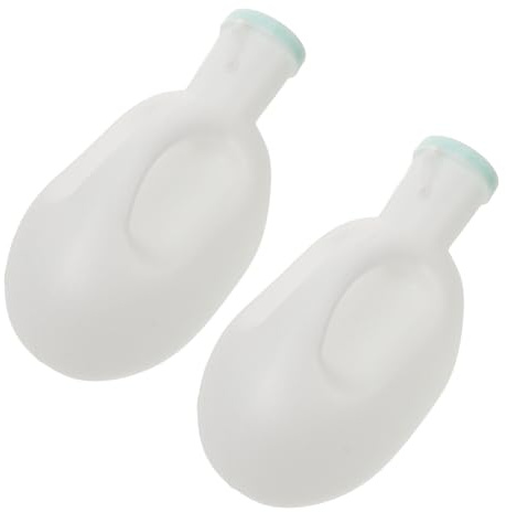 SHERCHPRY Orinatoio Portatile Maschile con Bocca Ergonomica in Plastica 2 Pezzi 2000ml Pratico e Resistente e Coperchio per Auto e Viaggi