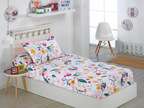 Sibiles Edredón Ajustable Cama Nido, Litera, Cama 90 y Cama 105 Infantil y Juvenil Color Color M Talla Cama 90