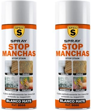 SPSIL Pintura Spray Mate Blanco Mate(pack of 2) 200ml, Secado Rápido Profesional, Aplicación Fácil en Metal Madera Plástico, Interior Exterior Ideal DIY Decoración Muebles Automóviles