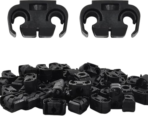 20 Stück Bremsleitung Clips Ø 5mm, Universal Bremsleitungshalter für PKW, Bremsschlauch Halteklammer aus Kunststoff, Schwarz Kraftstoffleitung Befestigungsklip