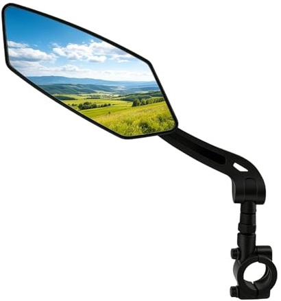 1 Piece Espejo Bicicleta, Espejo Manillar Universal, Izquierdo Plegable Y Giratorio 360 Grados, para Bicicleta Electrica Y Bicicleta de Trekking para Mayor Seguridad En Circulacion (derecha)