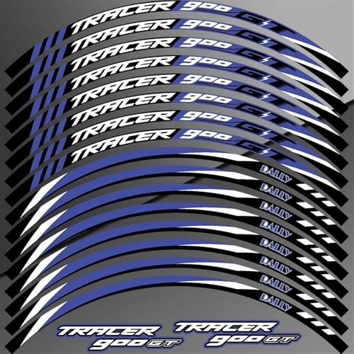 Pegatinas Pegatinas para Rueda De Motocicleta Decorativas Reflectantes Nocturnas para Llanta para Yamaha para Tracer 900 GT(Style 1)