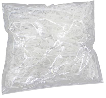 Lot de 300 élastiques transparents sans plis pour bébé, femmes, tout-petits, queue de cheval, mariage, coiffure (transparent, taille unique)