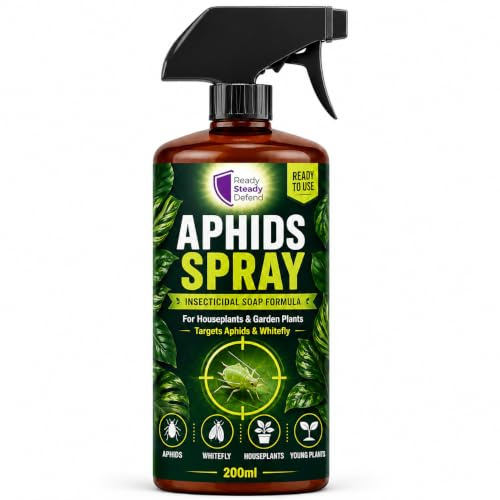 Aphid Spray for Plants – Ready to Use Insecticidal Soap Formula for Houseplants, Garden Plants, Roses, Shrubs & Ornamentals, Targets Aphids, Greenfly & Whitefly, Indoor/Outdoor