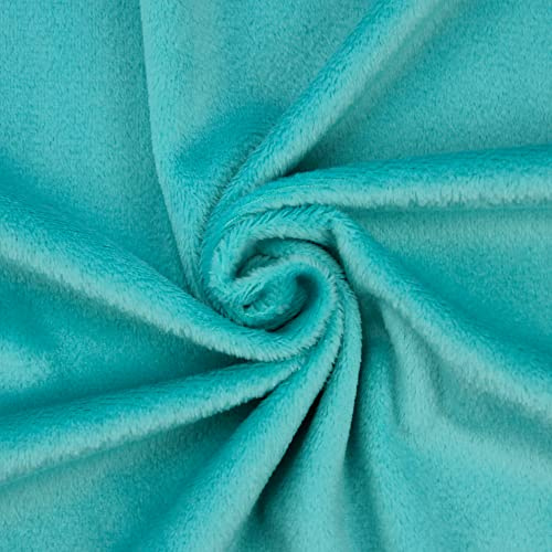 Kuschelweicher Microfaser Plüschstoff in vielen Farben - kullaloo SuperSoft SHORTY 1,5 mm Flor - petrol - Plüsch Meterware