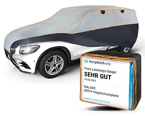 WALSER Funda antigranizo para el Coche Perma Protect SUV, Galardonado Muy Bueno* Funda Repelente al Agua antigranizo para automóvil, Certificado por TÜV Austria* Lona para SUV/Van Talla 8
