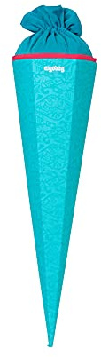 ergobag Schultüte - 70cm 6-eckig für Jungen und Mädchen zur Einschulung Hula HoopBär - Blau
