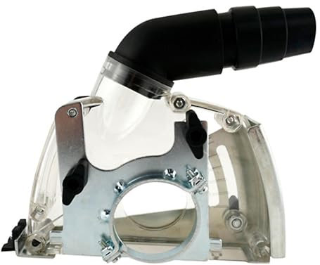 Karl Dahm Universal Absaughaube Winkelschleifer 125mm & 115mm I Zum staubfreien Schneiden von Fliesen I Geeignet für einen Spannflansch von 38-51mm