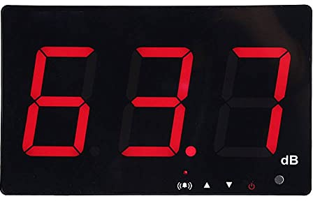 AUNMAS SW 525B Sound Level Meter, 30~130dB 9.6 inch Black Large LCD Display Noise Measuring Tester with Alarm Digital Sound Meter for Families Factories Office