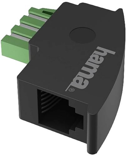 Hama Telefon (analog) Adapter [1x TAE-F-Stecker - 1x RJ11-Buchse] Schwarz