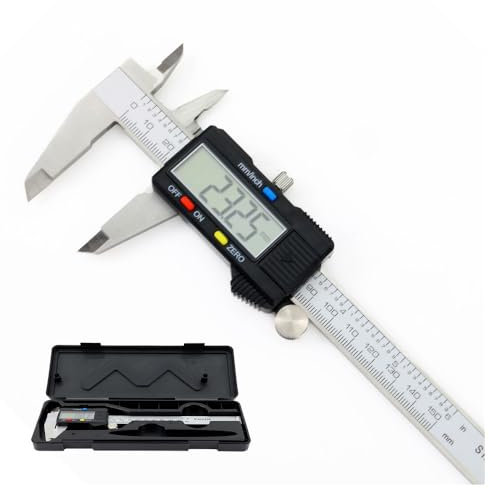 Dönges Digitaler Messschieber 150 mm | LCD Display, CE, Messbereich 0-150 mm | Edelstahl, 3-in-1 Innen-, Außen- & Tiefenmessung | Präzise & einfache Ablesung in mm/Inch | Digitale Schieblehre