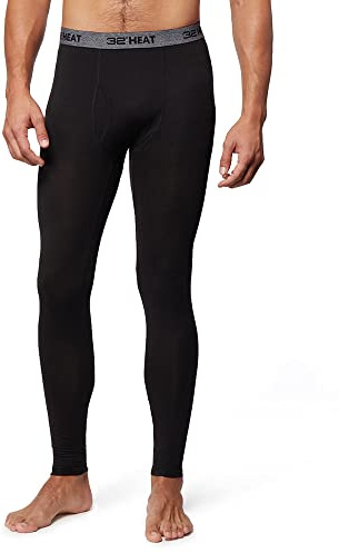 32 Degrees Men's Lightweight Baselayer Legging | Form Fitting | 4-Way Stretch | Thermal, Black, Medium