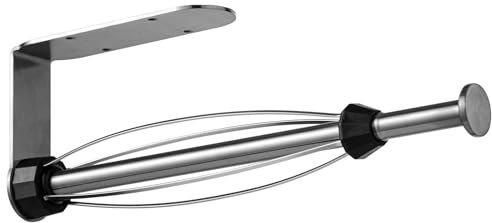 YUET Paper Towel Roll Holder, Kitchen Roll Holder, Single Hand OneHand-Operable Easy Tear Anti-Silp Wall Mounted Under Cabinet for Kitchen Bathroom, Self-Adhesive or Screw Stainless Steel (Silver)