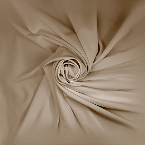 Rollmayer Stoff Fabric Meterware für Deko, Bekleidung und Basteln I Menge - 1 = 50cm Länge. Breite - 150cm I Kollektion Vivid, Beige 3