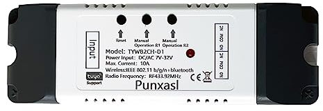 Punxasl Wifi Elektrischer Linearantriebsregler, 2 Kanäle DC 12 V 24 V Wifi Smart Relaisschalter
