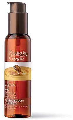 Bottega Verde - Argan del Marocco, Olio Nutriente Protettivo, 100 ml, con Olio di Argan, per Capelli Secchi o Sciupati