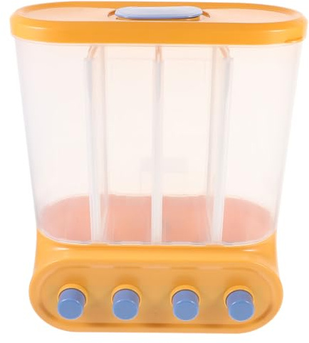MAGICLULU Contenedor De Colgante Sin Perforación Dispensador De Cereal Reutilizable Compartimentos Almacenamiento Seguro Para Arroz y Legumbres Diseño Práctico y Capacidad