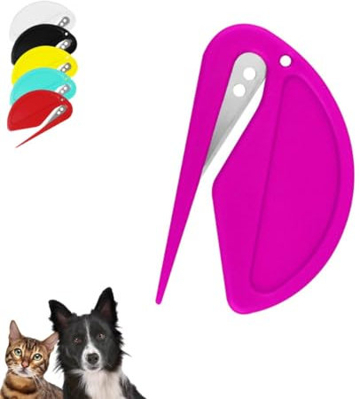Bimhayuu Pet Knotting Comb For Cats Knotting Comb for Dog Cat Knotting Comb Mini Plastic Letter Window Opener Sharp Mailbox Envelope Opening Security Paper Cutter (Rose,1 PC)