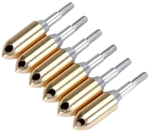 Fituenly 6 Pezzi Punte per Tiro con L'Arco Fischietto Broadhead Rame Tiro con L'Arco Punte di Freccia Punti Freccia Tiro All'aperto Tiro con L'Arco Accessori Sportivi