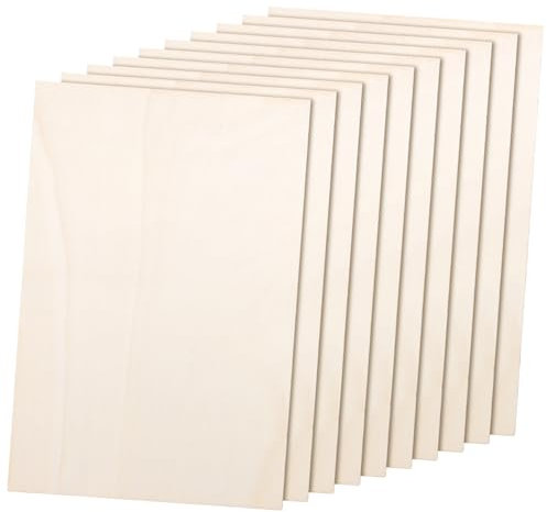 KONTONTY 10stücke Diy Holzplatten Unbearbeitete Bastelholzplatten Für Malerei Gravur Und Kreative Projekte Für Handwerk Und Modellbau