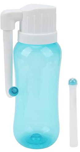 Dazzluxe Bidet Portatile da 500 Ml, Biberon Portatile per La Cura Postpartum con 2 Ugelli, Spruzzatore per Bidet Perineale Capovolto per Neonati, Donne O Pazienti Costretti A Letto,Blu,Foldable