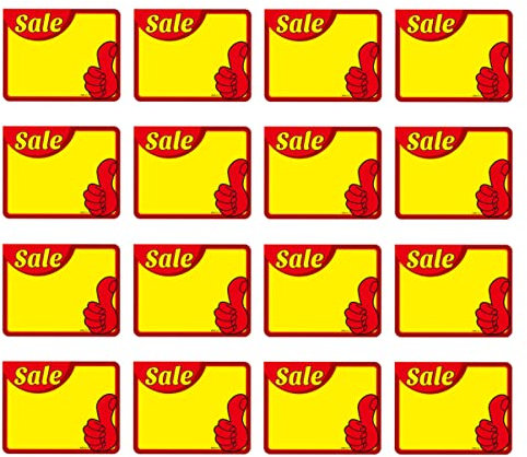 PLAFOPE 50stücke Teiliges Preisetiketten Aus Papier Weiße Verkaufsschilder Zum Beschriften Mit Marker Werbewirksame Preisschilder Für Einzelhandel Supermarkt Obst Werbeaktionen