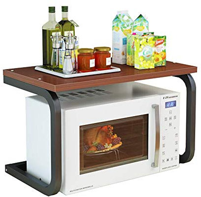 JXIPANUL Estante para microondas Estante para microondas Estantes de Cocina Soporte para microondas Estante para Especias Estante para Horno Marco para Utensilios de Cocina Acero al Carbono