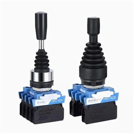 ZPTPNGWH 2pc Cross Joystick Master Switch HKC-624/622 bidirectional Self resetting and Self-Locking Control Lever LUOWJAOYIN(HKC-622)