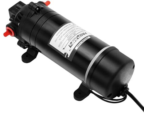 Pompa ad alta pressione, 220 V, pompa ad alta pressione, 5,5 l/min, 120 W, 160 PSI, 11 bar, pompa autoadescante con interruttore a pressione per camper, roulotte, lavaggio