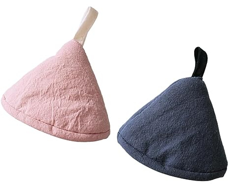 Garneck 2 Pezzi Presine di Cotone a Forma Triangolare per Maniglie di Pentole e Copri Coperchi da Cucina Protezione Riutilizzabile per Cucina Colore Casuale