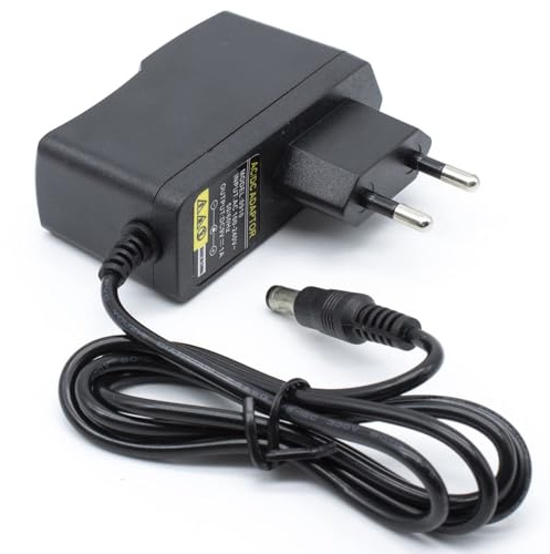 CABLEPELADO - Alimentador 9V, Adaptador de Corriente, Fuente de alimentación, Alimentador de Pared, Cargador Adaptador Alimentación, Conector DC 5.5 x 2.1 mm, Negro. (1A)