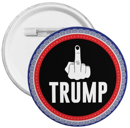 Runde Anstecker, „Fu-Ck Trump, Anti-Trump-Anstecker, Deko-Anstecker, Anstecker, Damen und Herren, Anstecker, Broschen für Herren, 1 Stück