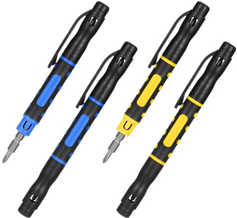 Lot de 4 tournevis de poche 4 en 1 Tournevis multifonction portable