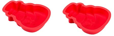 Zerodeko 2stücke Weihnachtliche Silikon Backformen Schneemann Diy Kuchenform Für Hausgemachte Kekse Und Desserts Flexible Backform Für Kuchen Dekoration Und Geschenkideen