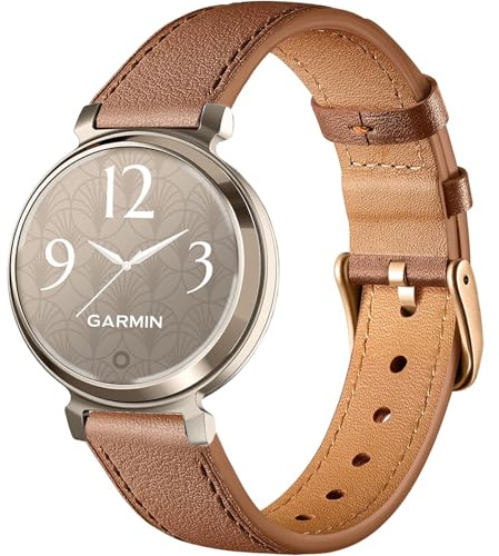 Issinlky Leatherband für Garmin Lily 2, 14mm Business Armband für Garmin Lily 2 Herren Damen