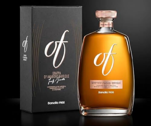 Bonollo OF Amarene di Barrique 70cl – Liquore di Grappa e Amarene Invecchiato in Legno – Distillato Artigianale Italiano – Gusto Intenso, Morbido e Fruttato – Made in Italy Premium