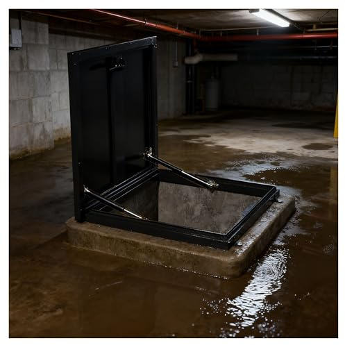 Basement Window Well Covers, Thickened Aluminum Alloy with Sealing Ring for Escape Hatch, Emergency Access, Cellar Covers(55x55-60x60-66x66 cm)