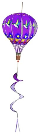 Homyl Hot Air Balloon Wind Rotator Outdoor Hanging Garden Ornament Whirligig Yard Windsock Pinwheel with Polyester PP Material Suitable for Porch La, Bird