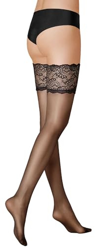 KUNERT 124000 damer satin look 15 DEN hållare lösa strumpor, nylonstrumpor med glans