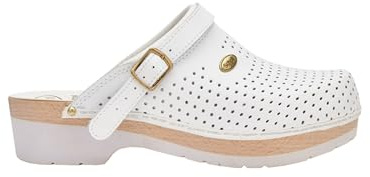 Scholl Clog Supercomfort, Zoccoli Sanitari Medicali Unisex - Adulto, Bianco, 38 EU