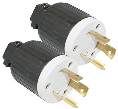 Superior Electric (2 Pack) YGA017 NEMA L6-30 Twist Lock 30 Amps, 250V Heavy-Duty 3-Wire Replacement Electrical Plug # YGA017-2pk