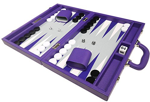 40 x 53 cm Premium Backgammon Set - Lila