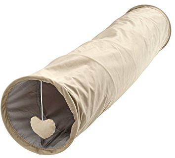 HUNTER »BY LAURA« Katzentunnel, variable Form, mit integriertem Katzenspielzeug, 60 x 30 cm, creme