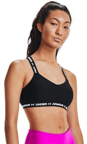 Under Armour Damen Bh mit Gekreuztem Rücken Sport Bras, Schwarz, S EU