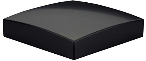 Black Flat Newel Cap for 90mm Posts – Modern Forge Range Stair Part – Sleek Contemporary Banister Cap for Staircases, Landings and Return Newel Posts