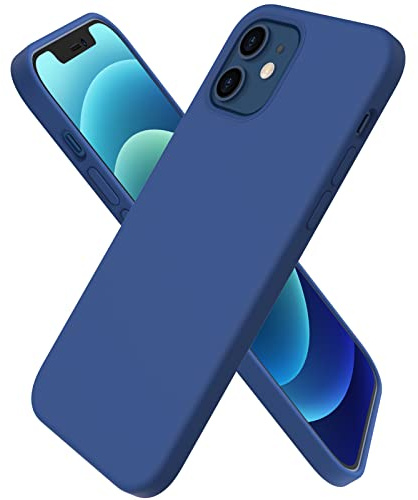 ORNARTO für iPhone 12 | 12 Pro Hülle aus Silikon 6,1 Zoll - Blau | Premium Flüssigsilikon, dünne Handyhülle, weich und griffig, tolle Haptik, stoß- und kratzfest, große Farbauswahl